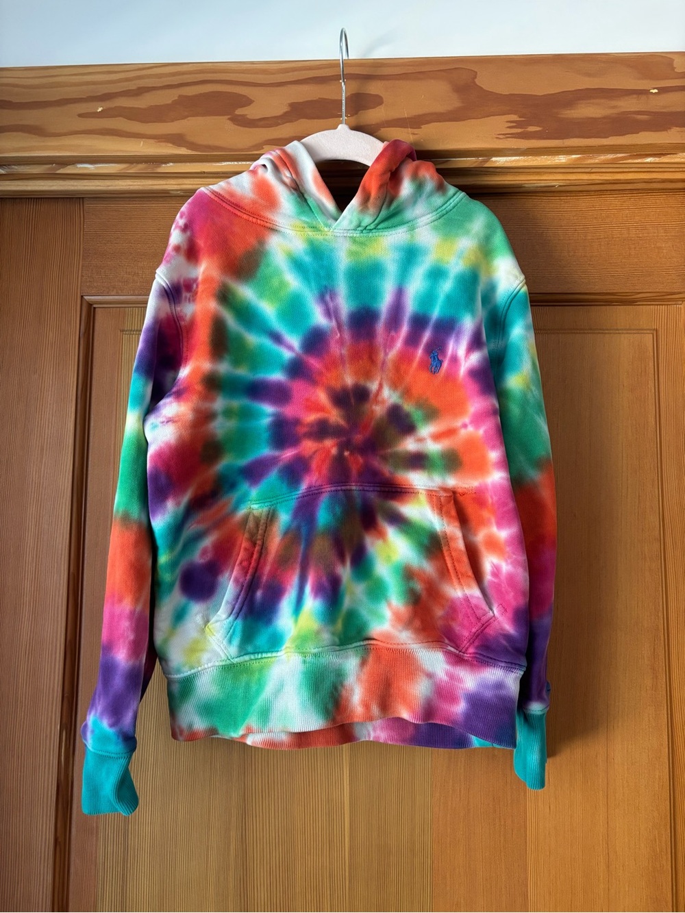 Polo Ralph Lauren Kids Tie dye rainbow hoodie. Size small/8